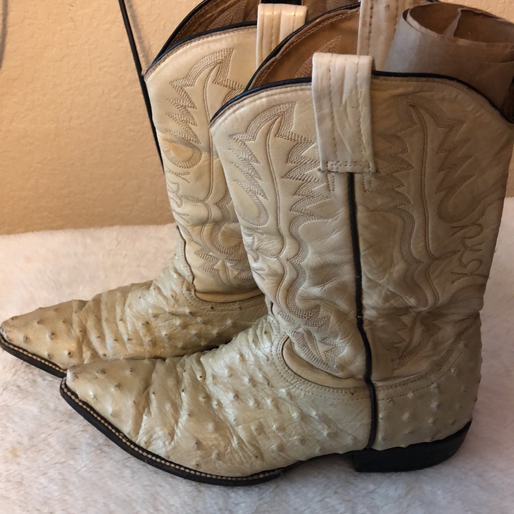 Botas Diligencia Western Ostrich Boots. P1363 Gem